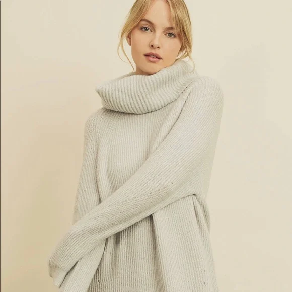 Grey Turtleneck Sweater Dress Small Only - Picture 1 of 4